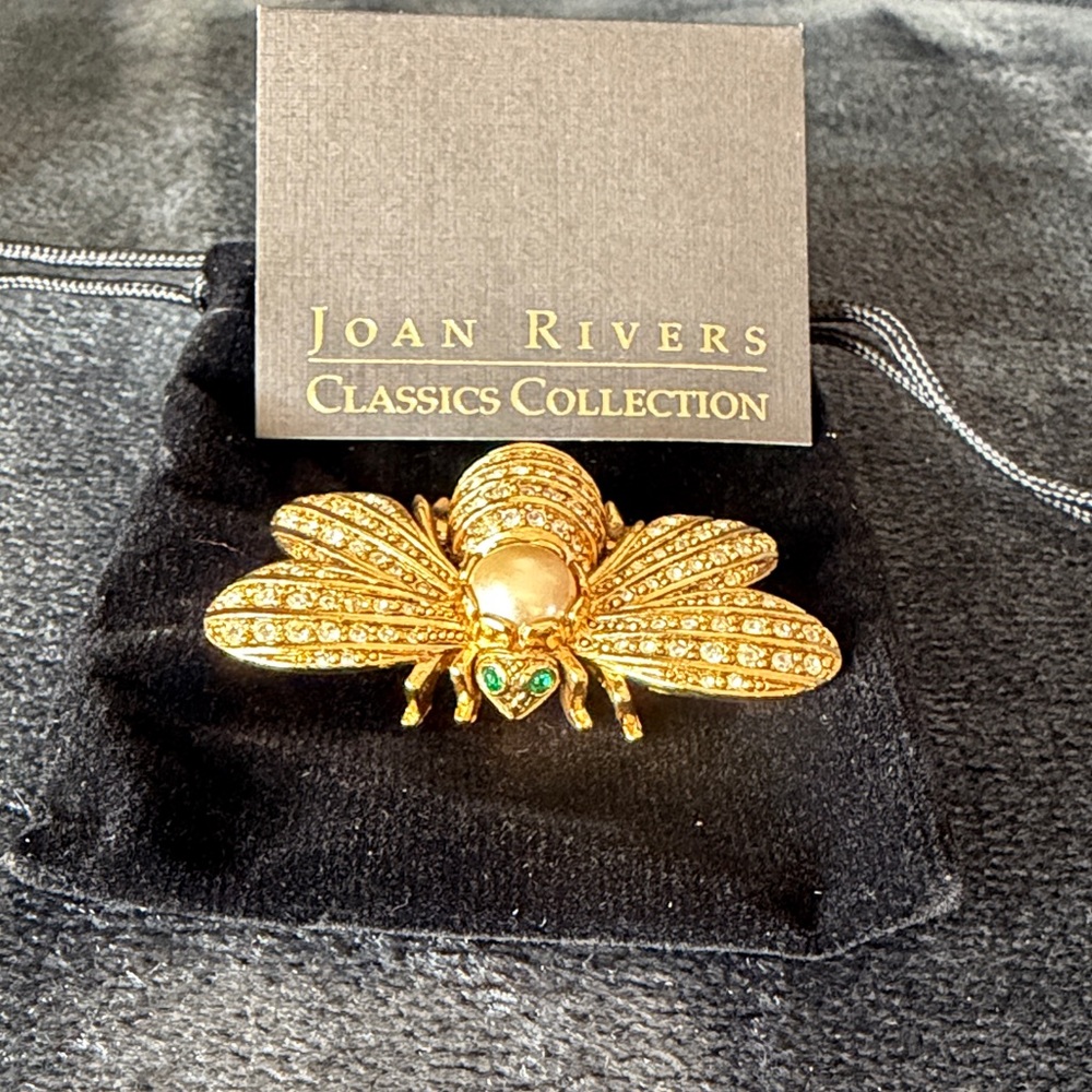 Joan Rivers Classic Collection “Forever in Our Hearts” Gold-Tone Bee Brooch
